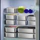 食品级316不锈钢商用摆摊保鲜盒野餐盒冰箱多用收纳盒长方形