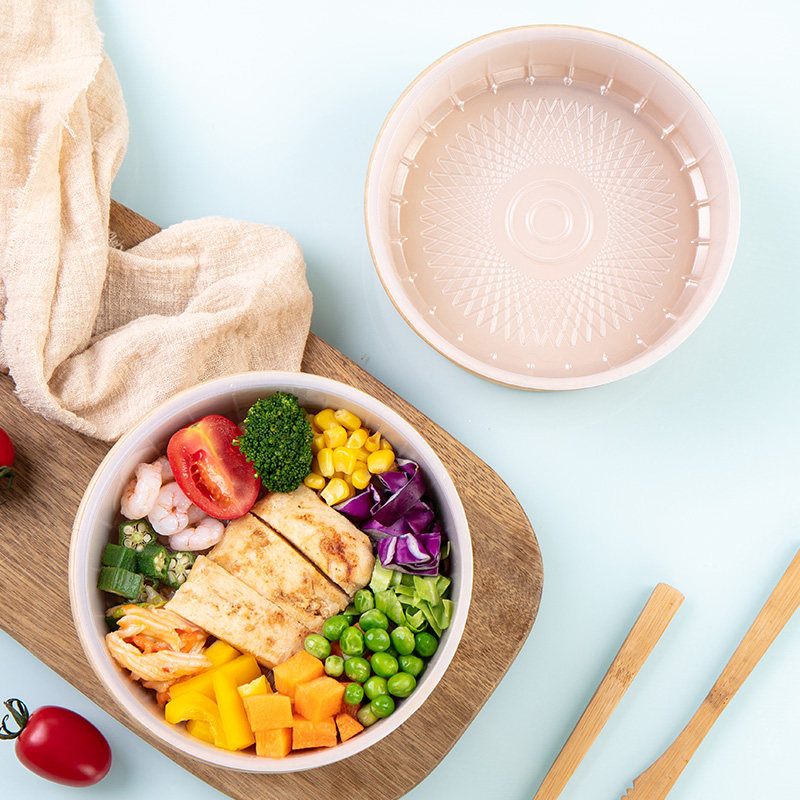 一次性牛皮纸碗内衬格圆形双格双层夹层内托托盘饭菜分离加厚外卖,淘宝优惠券,粉丝福利购,淘宝优惠卷