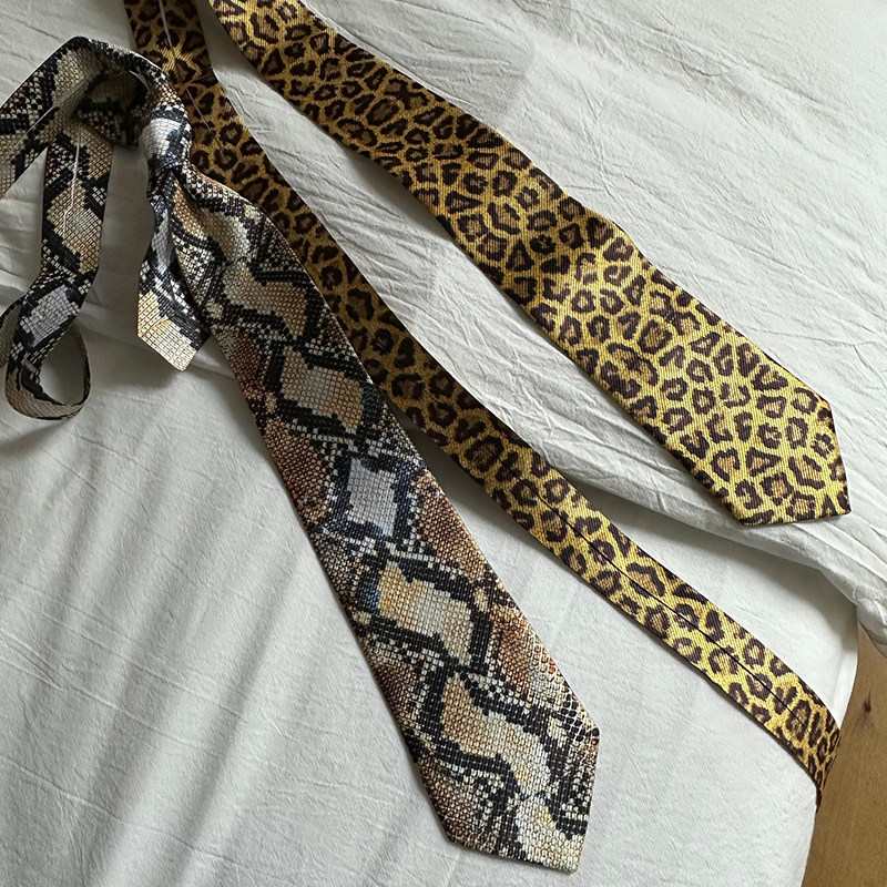 Common in 0120 豹纹蛇纹款手打领带~店主时尚单品动物纹领结配饰,淘宝优惠券,粉丝福利购,淘宝优惠卷