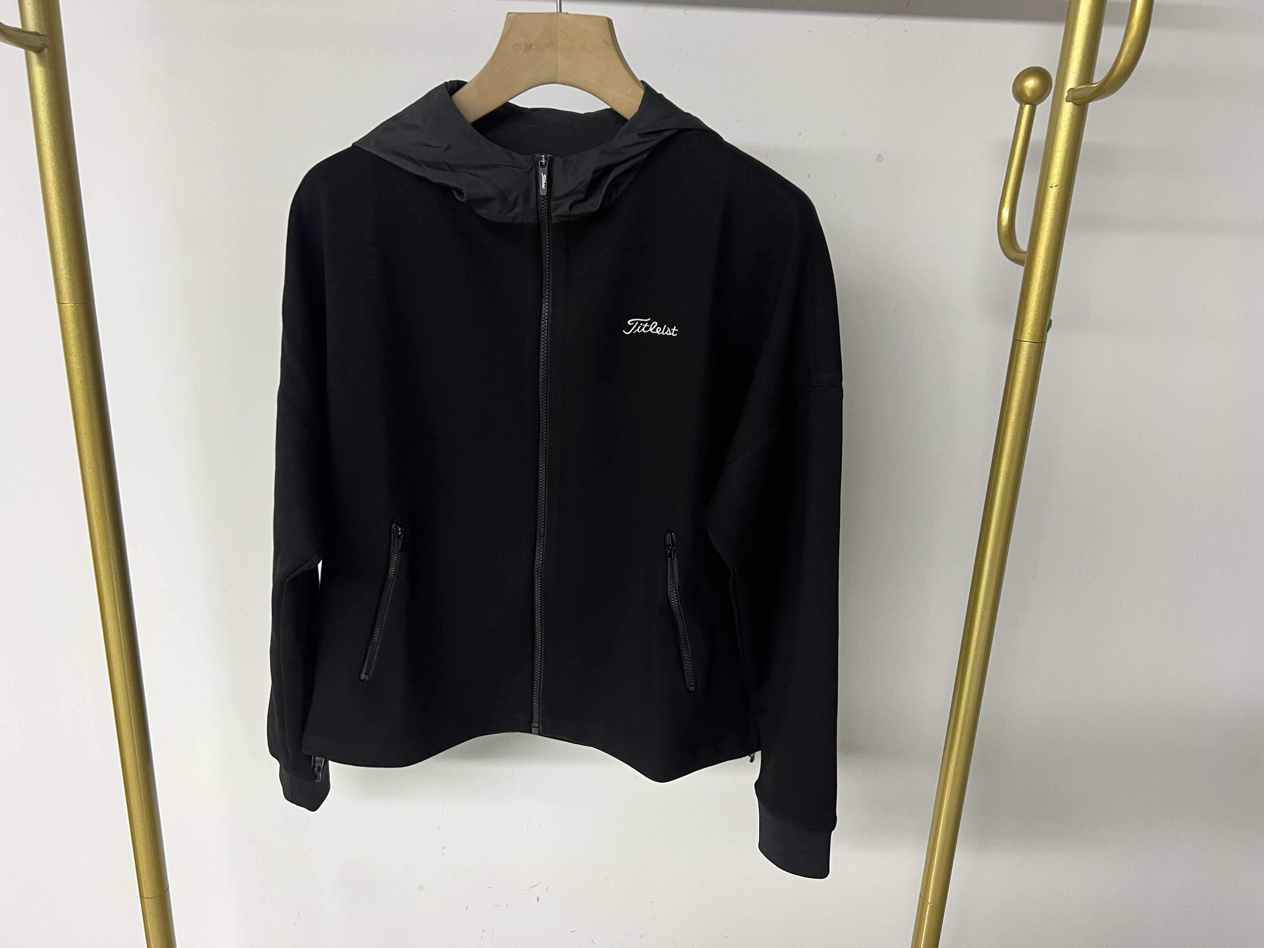 21115 出口韩国Tis高尔夫女装25秋季高弹运动连帽外套长裤套装 - 图2