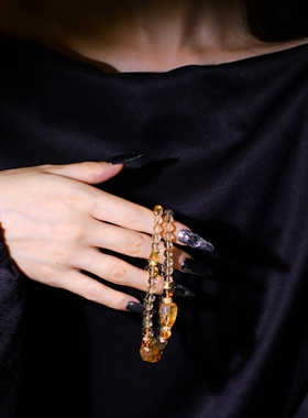 金发晶虎眼石水晶项链  0319春分直播间孤品