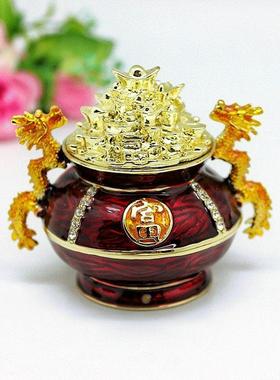 招财摆件聚宝盆珠宝盒办公室桌面摆放风水创意家居礼品店内装饰品