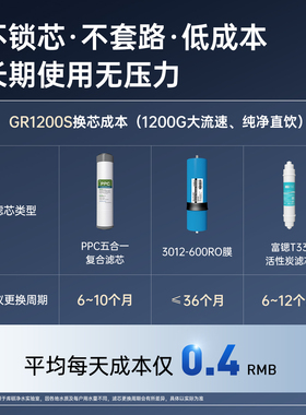 净水器自净化反渗透1200G净饮机