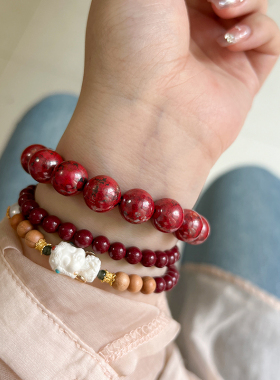朱砂原产地国风手链定制