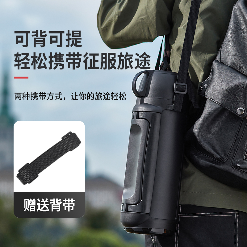 宝威玛保温壶大容量 户外便携旅行壶车载保温杯外出316内胆热水壶