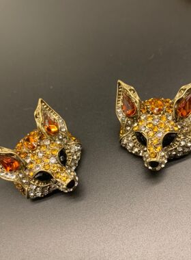 青岛中古【满钻狐狸】复古款琉璃