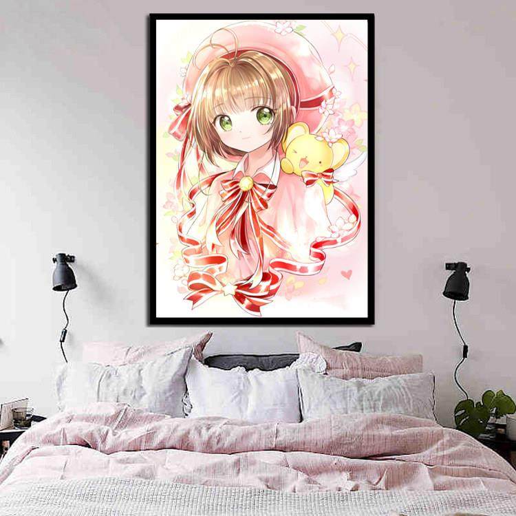 可爱女孩钻石画2025新款卡通小樱知世5d点贴钻十字绣小幅卧室满钻,淘宝优惠券,粉丝福利购,淘宝优惠卷