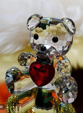 水晶熊礼盒K9装饰摆饰送女友生日礼物桌面卧室高档礼品
