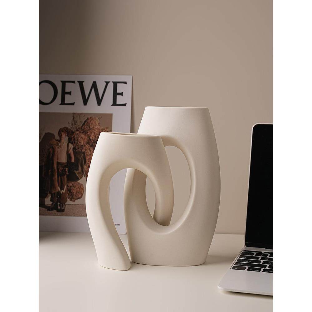 贝汉美创意陶瓷花瓶轻奢摆件高级感客厅餐桌干花侘寂风艺术装饰品,淘宝优惠券,粉丝福利购,淘宝优惠卷