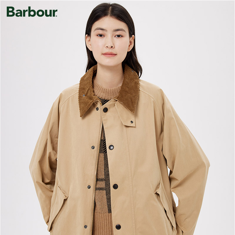 Barbour OS Transporter男女同款宽松无蜡夹克-图2