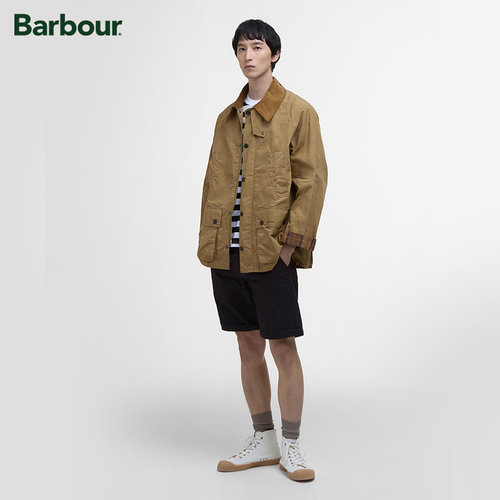 Barbour OS Bedale Cotton男女同款宽松无蜡夹克 - 图2