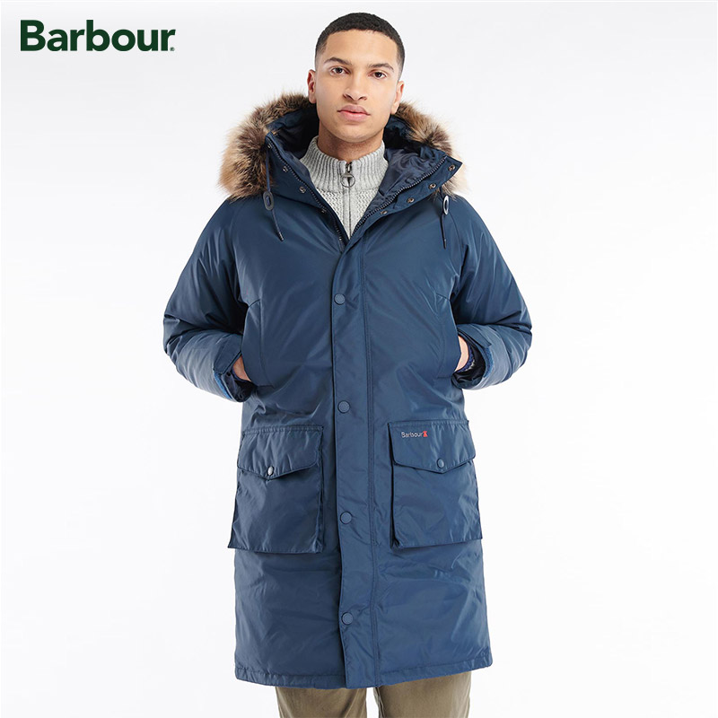 Barbour North Parka男士秋冬户外防雨长款连帽外套 - 图0