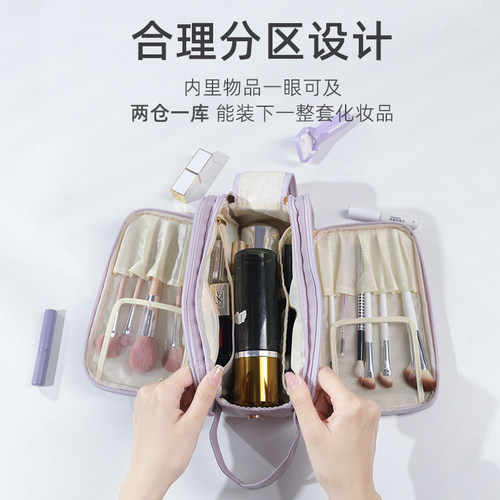 郭小妞化妆包女便携式超大容量手提收纳袋化妆品洗漱旅行包包ins - 图2