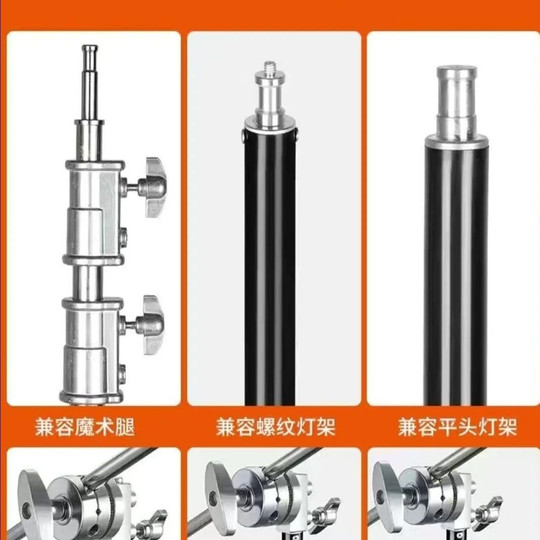 摄影魔术腿圆饼管夹万向夹转接头转盘旗板固定夹全金属灯架横杆
