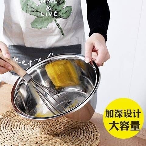 特厚加深316不锈钢盆饭盆洗菜水煮鱼盆油盆料理厨房打蛋和面汤盆 - 图0