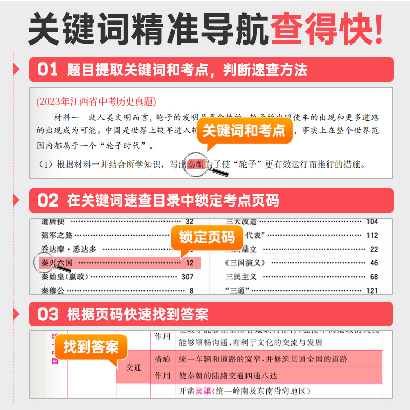 2024初中开卷速查道德与法治中考知识点开卷考试必备神器快速拿分中考试题研究开卷考试中考场速查速记手册初中总复习资料历史知识 - 图0