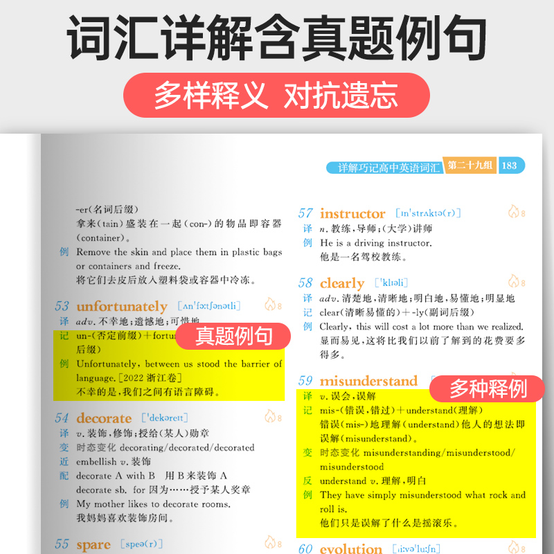 2024版蝶变高考单词书新高中英语词汇必背3500考纲词汇表记背神器乱序版新高考新课标思维导图解巧记速记初高中高频词大全-图2