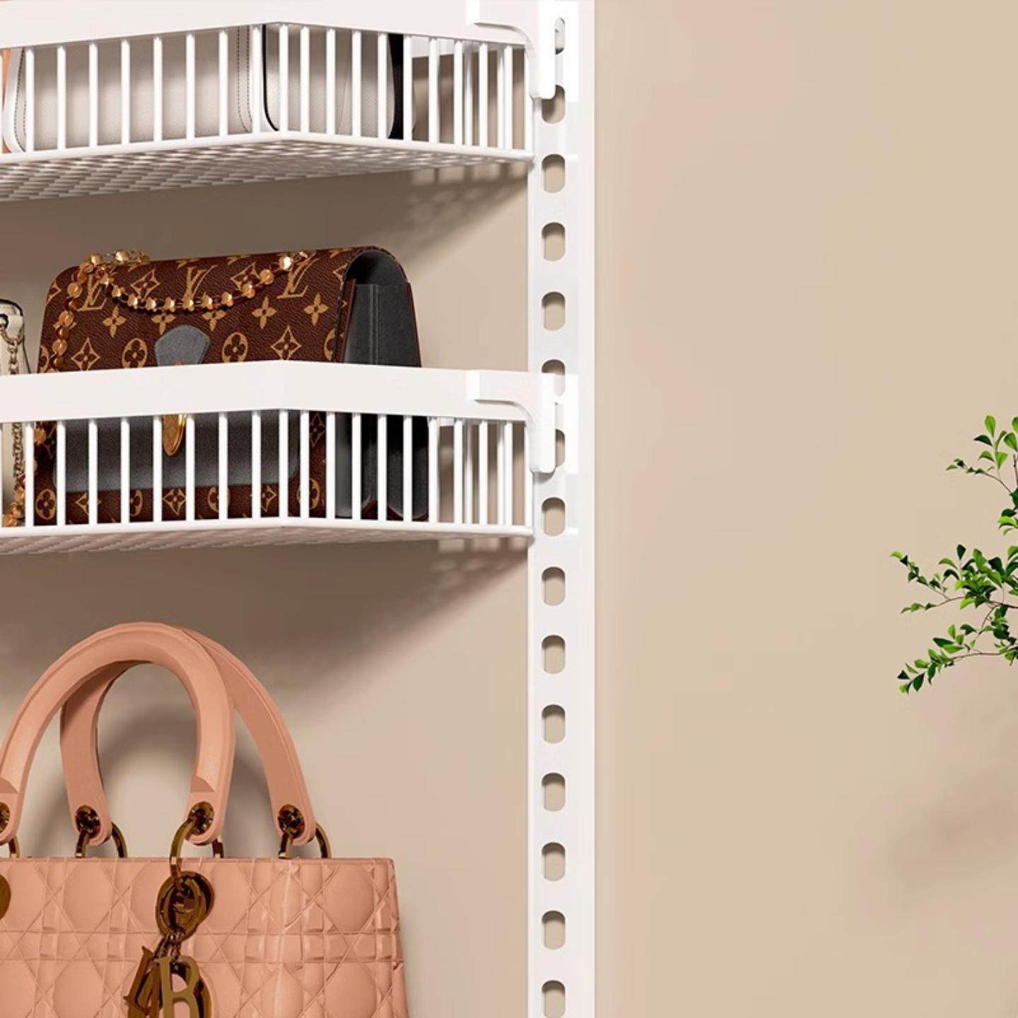 包包收纳家用门后夹缝置物架壁挂分层包架存放皮包整理展示架,淘宝优惠券,粉丝福利购,淘宝优惠卷
