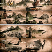 Human Five Millennium Civilization Development Stone Age Wildman Bonfire Ancient LED Background Video material