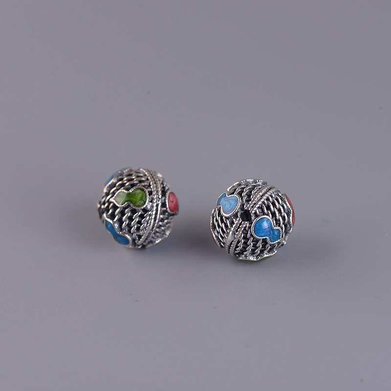 金鹿王 S925银复古 泰银滴油葫芦银丝隔珠桶珠配件背云珠手工配件,淘宝优惠券,粉丝福利购,淘宝优惠卷