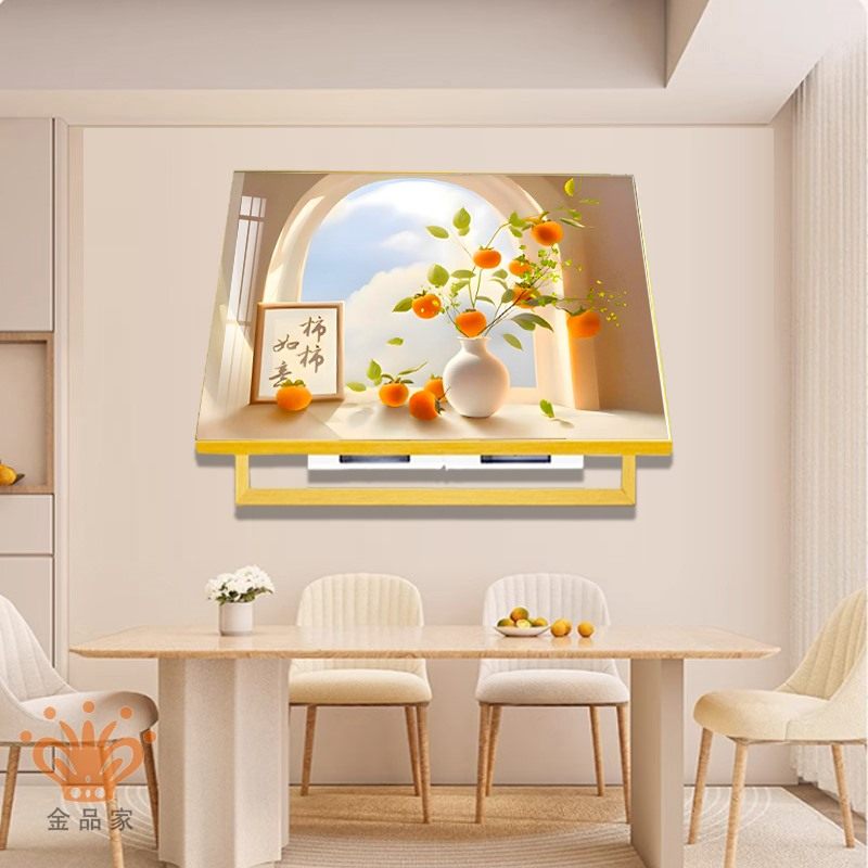 轻奢电表箱装饰画免打孔配电箱客餐厅高档壁画电闸开关盒遮挡挂画,淘宝优惠券,粉丝福利购,淘宝优惠卷