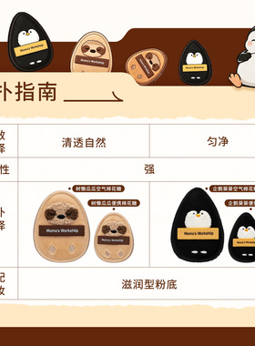 毛吉吉Momo's Workshop动物系列粉扑 底妆定妆散粉扑均匀细腻贴肤