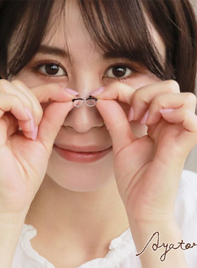 Ayatorie原创 小众手工戒指气质眼镜开口戒情侣戒礼盒装小众礼品