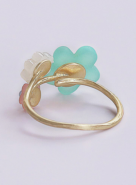 Ayatorie清新硬糖花戒指闺蜜礼物