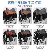 Equestrian Items Mamma Saddle Riding 12653 Pure Bull Leather New Cushions Tourists Saddles Wear wear and large print Postles