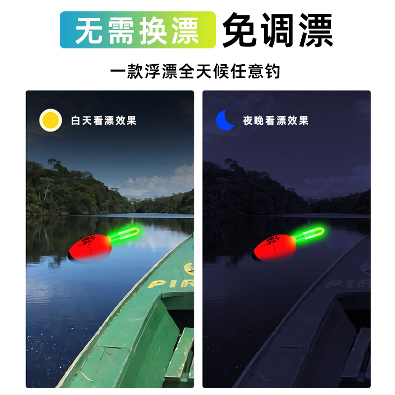 小仙郎自动找底浮漂免调漂鱼漂醒目夜光漂懒人钓鱼器夜钓点波漂 - 图1