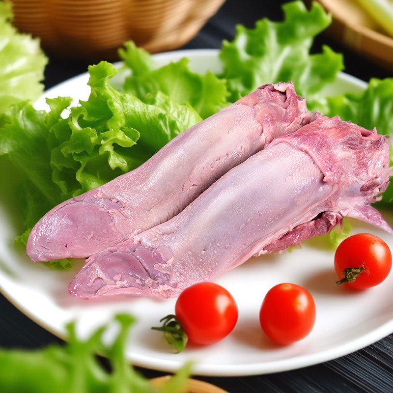 8 fresh pig tongues, quick-frozen pork tongue strips, raw pork