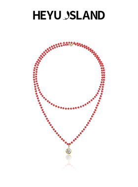 张艺凡徐海乔同款黑鱼岛叠戴项链