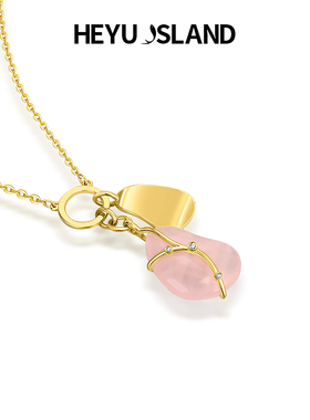 粉晶项链HEYUISLAND/黑鱼岛吊坠