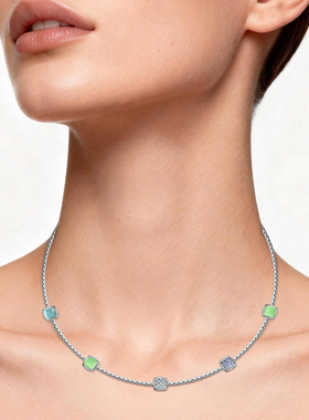 HEYUISLAND绿猫眼方糖糖果项链