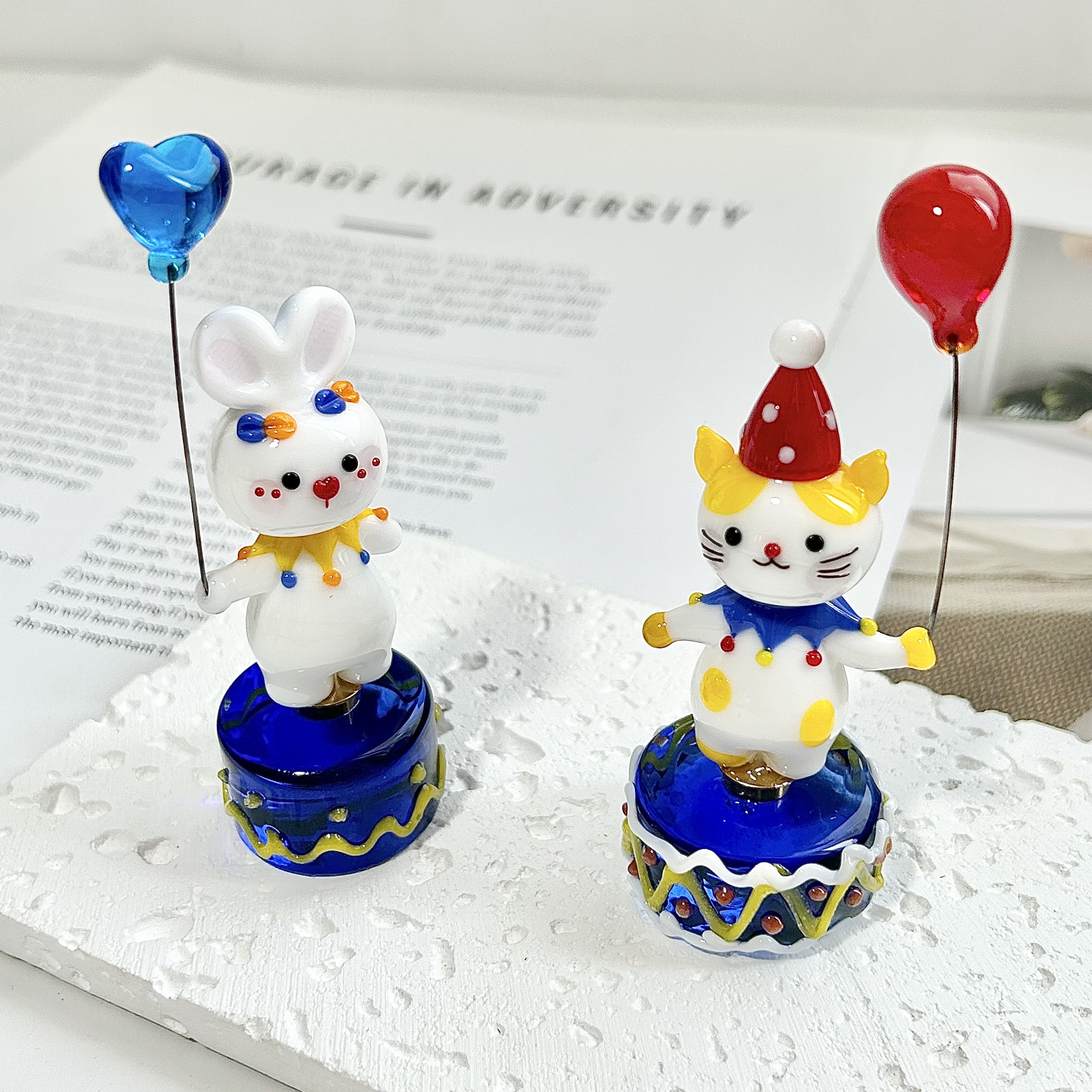 手工琉璃旋转底座可爱小动物系列创意桌面装饰品摆件生日礼物专属,淘宝优惠券,粉丝福利购,淘宝优惠卷