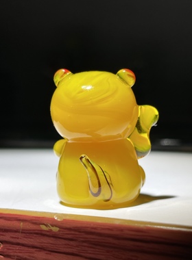 手工玻璃新款汽车摆件可爱小老虎车载车内饰品创意卡通桌面装饰