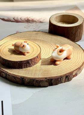 淄博纯手工琉璃可爱趴趴小猪小狗摆件玻璃动物装饰品书房摆件礼品