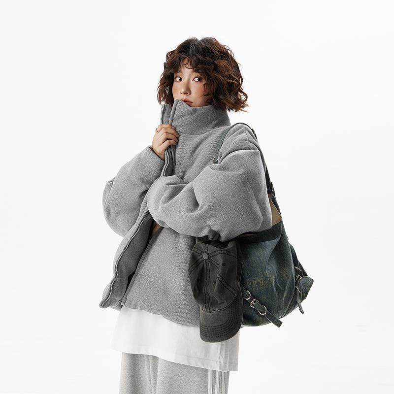 达蒙岛美式加厚立领灯芯绒纹理棉服外套女短阔显瘦冬季保暖棉衣潮,淘宝优惠券,粉丝福利购,淘宝优惠卷