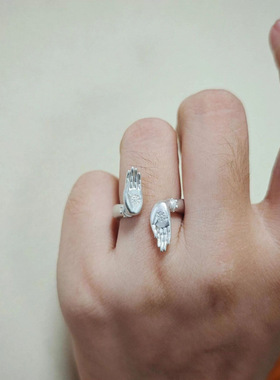 「无畏与愿」佛手戒指小众设计