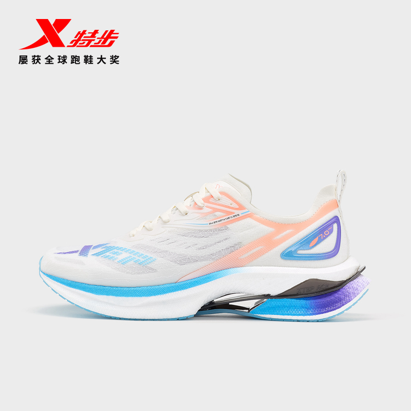 特步致轻7pro跑步鞋男鞋秋季新款网面透气运动鞋马拉松竞速跑鞋男 - 图3