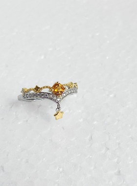 18K金天然黄晶戒指&本店所有产品均为天然宝石支持复检