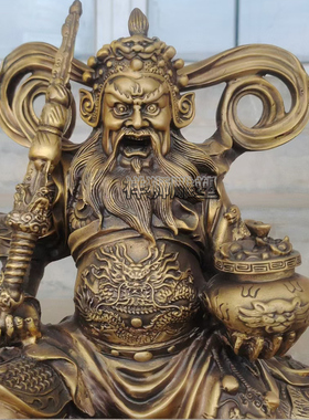 铜武财神骑虎赵公明神像摆件定制