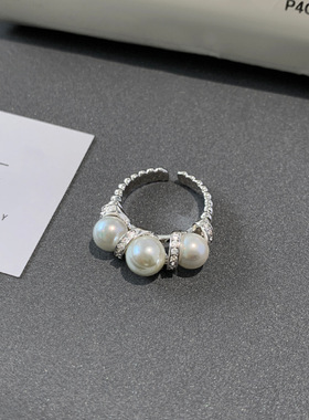 VIAStudio多麻灰色珍珠戒指