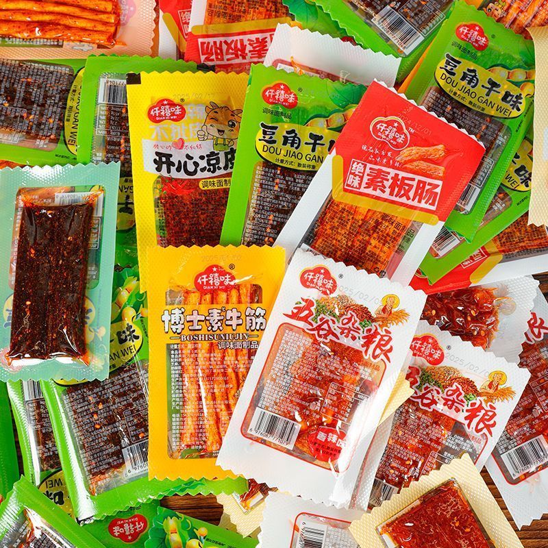 多种辣条混合装儿时麻辣零食素牛筋8090怀旧校园5毛钱辣条多口味 - 图0