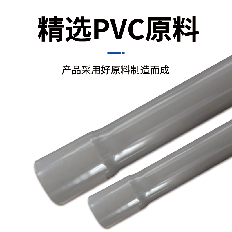 UPVC给水管排水管塑料管自来水耐酸碱上下管pvc给水管件灌溉 - 图1