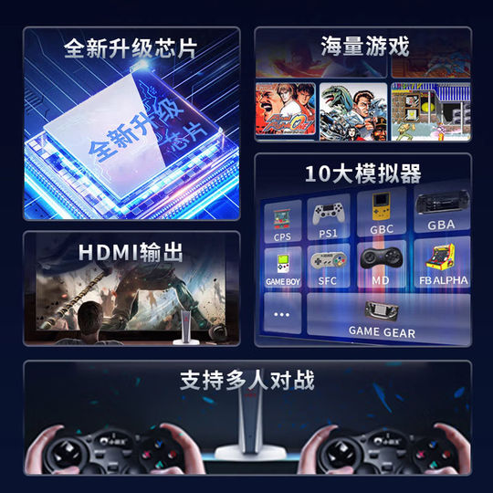 小霸王大型家用游戏机连高清投影电视2025新款重置经典街机复古童年经典怀旧回忆多人无线对战双人游戏机