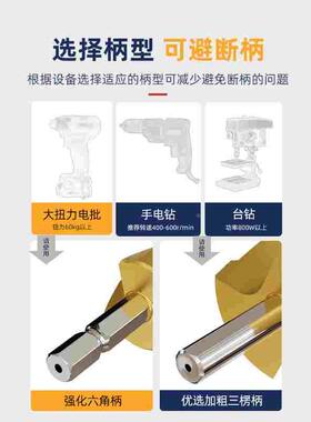 高硬度宝塔钻头 含钴打孔不锈钢专用阶梯塔钻大全 钻铁专用扩孔钻