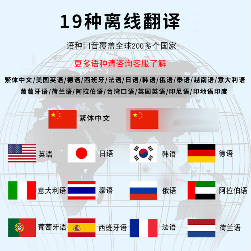 P40国际版智能语音翻译机离线同声传译出国旅游办公精准互译交流