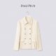 Dali plus lyocell acetate short lapel windbreaker women's summer white-breasted waist slim coat
