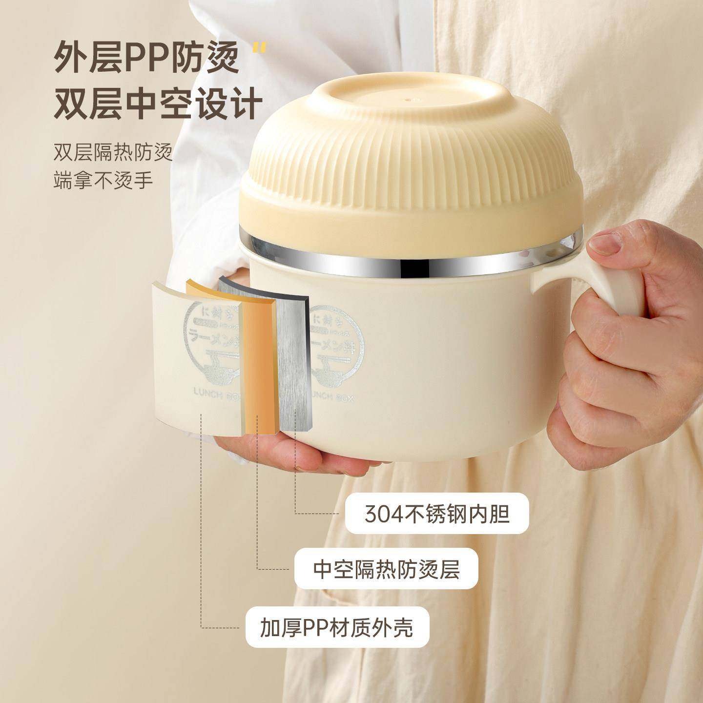 304不锈钢泡面碗学生食304泡面堂专班用盒打饭大容量上族便当盒分,淘宝优惠券,粉丝福利购,淘宝优惠卷